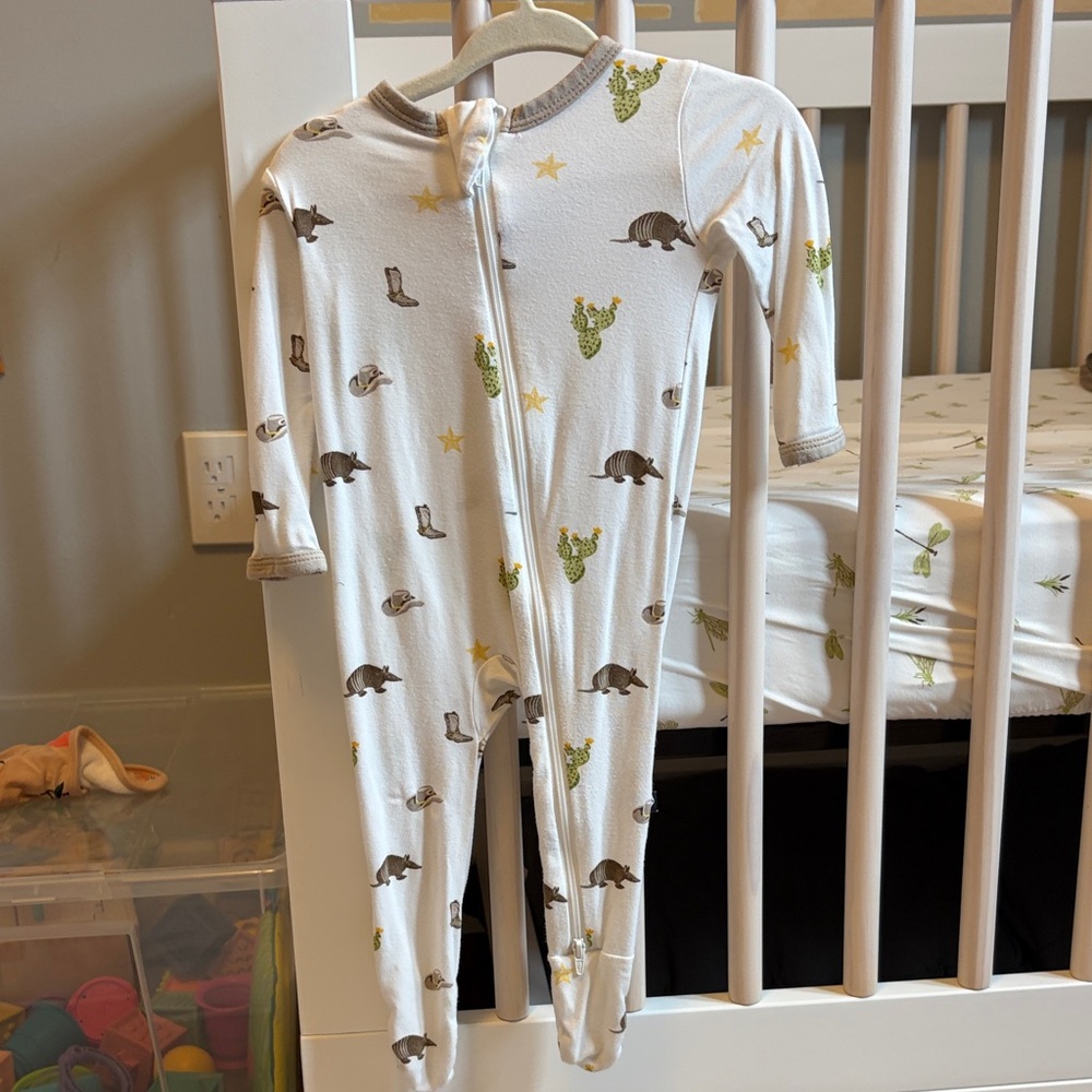 Kyte Baby White Cowboy Baby Footie